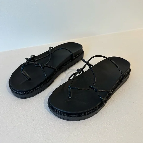 Shoes | Black Geometric Strap Sandals | Poshmark display picture 3